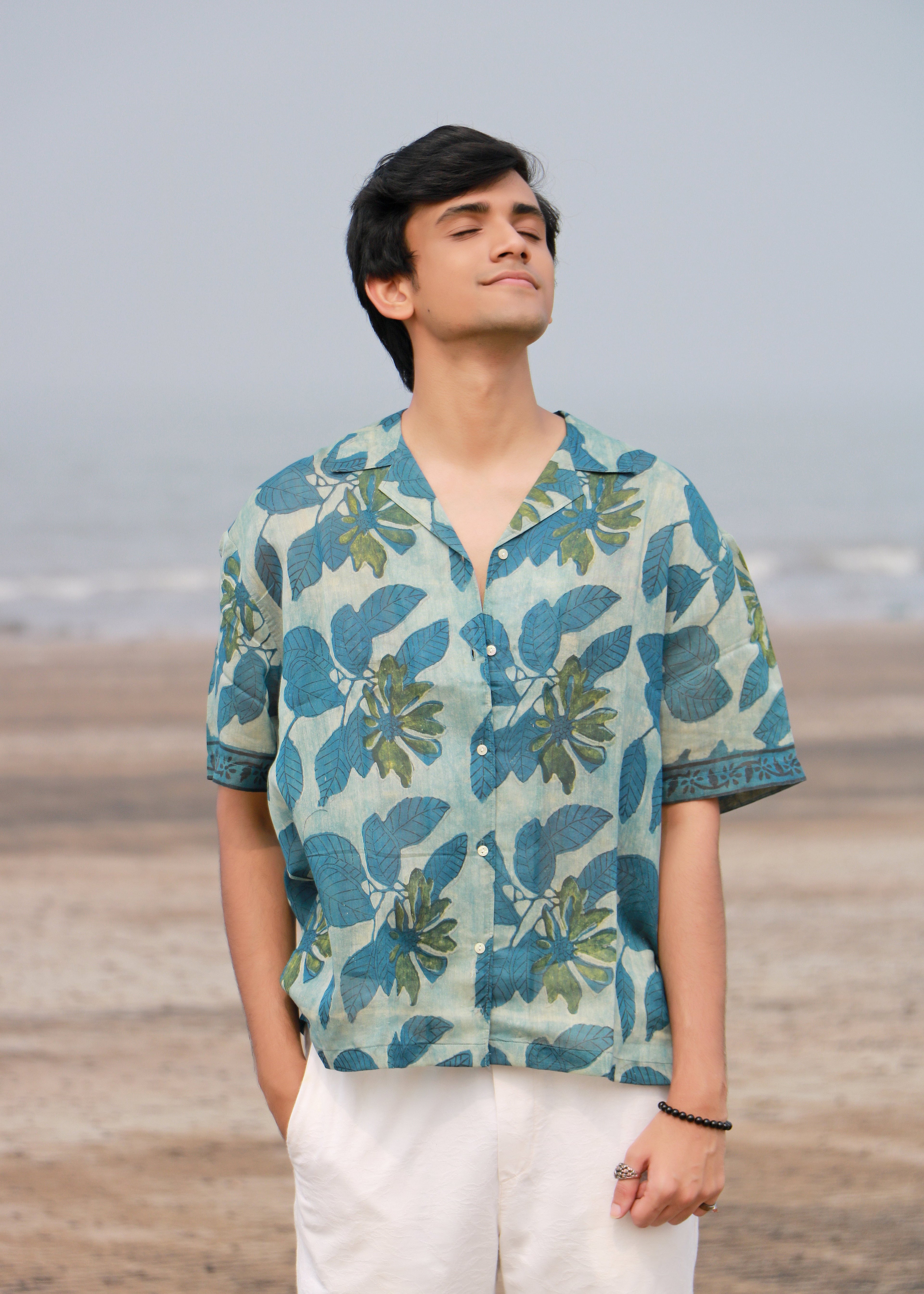 Mehar Ajrakh Silk Unisex Shirt
