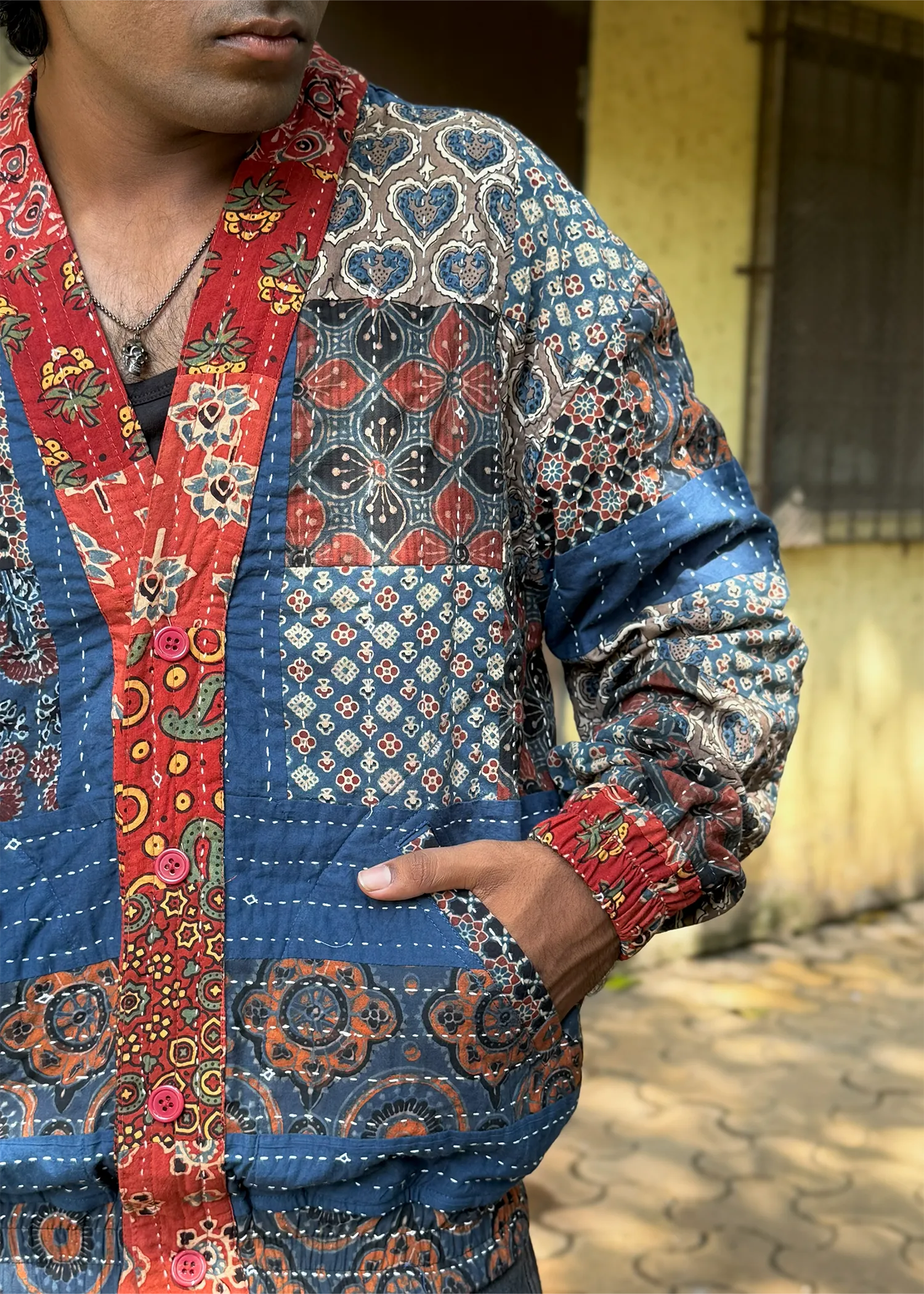 Sehar Reversible Kimono Bomber Jacket- 02