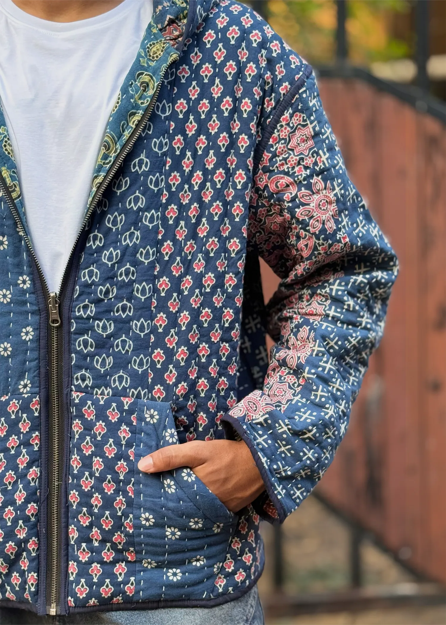 Vayu Reversible Hooded Jacket (Quilted)- 06