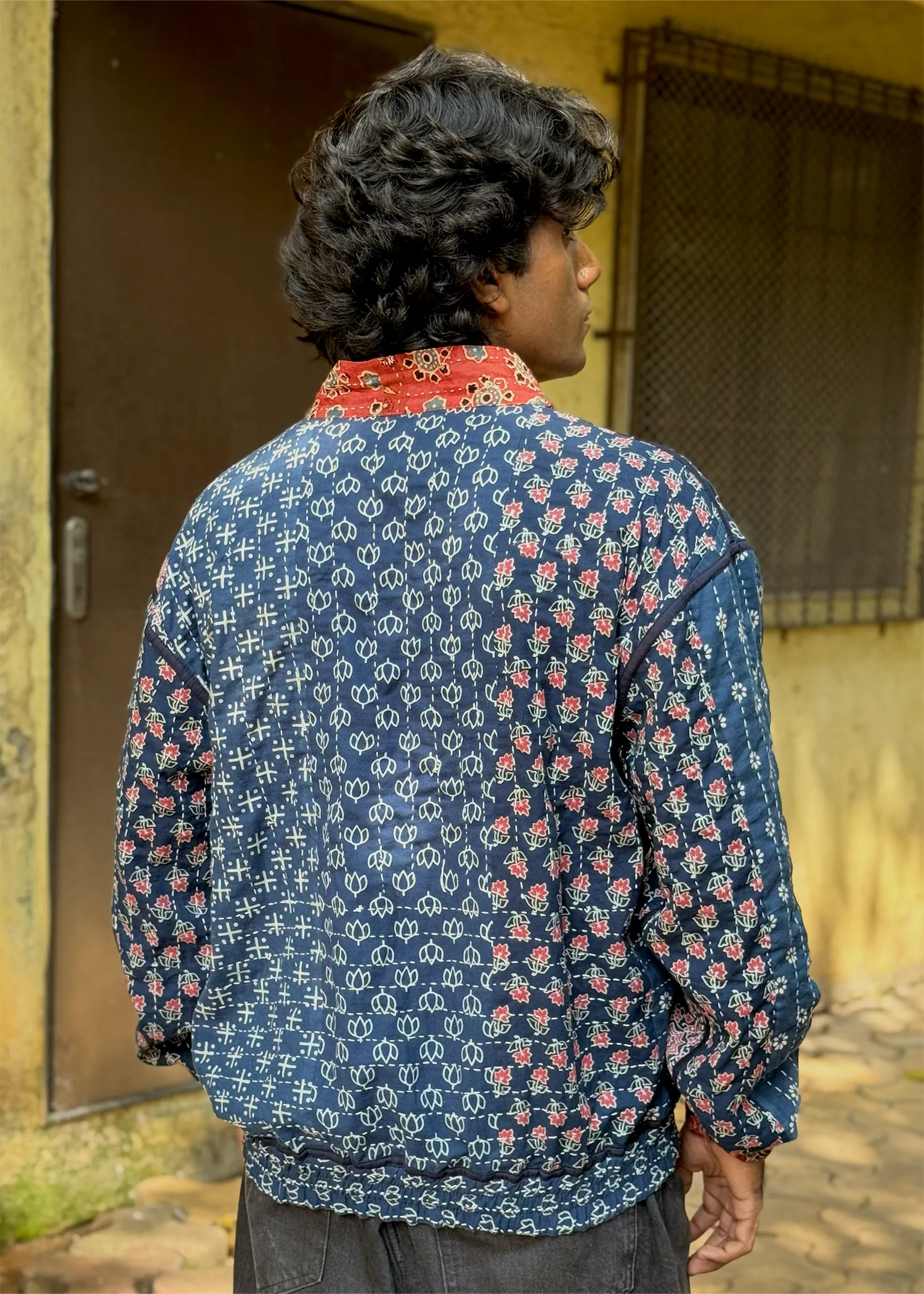 Sehar Reversible Kimono Bomber Jacket- 02