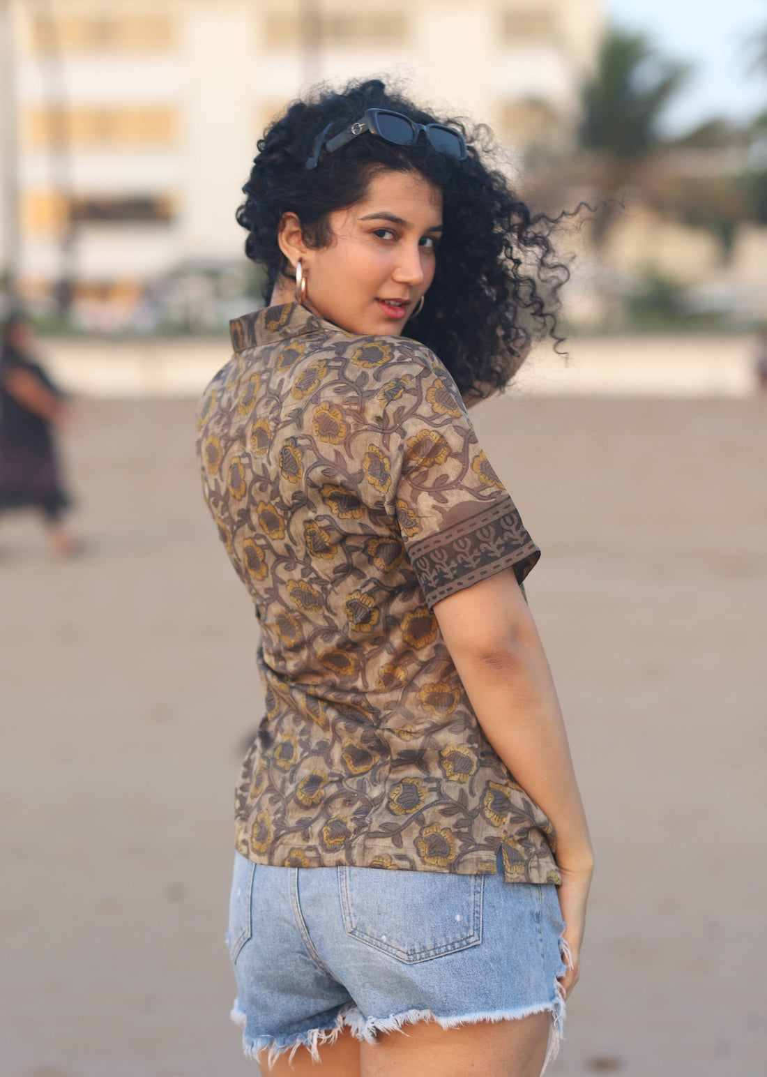 Mahi Ajrakh Chanderi Silk Shirt