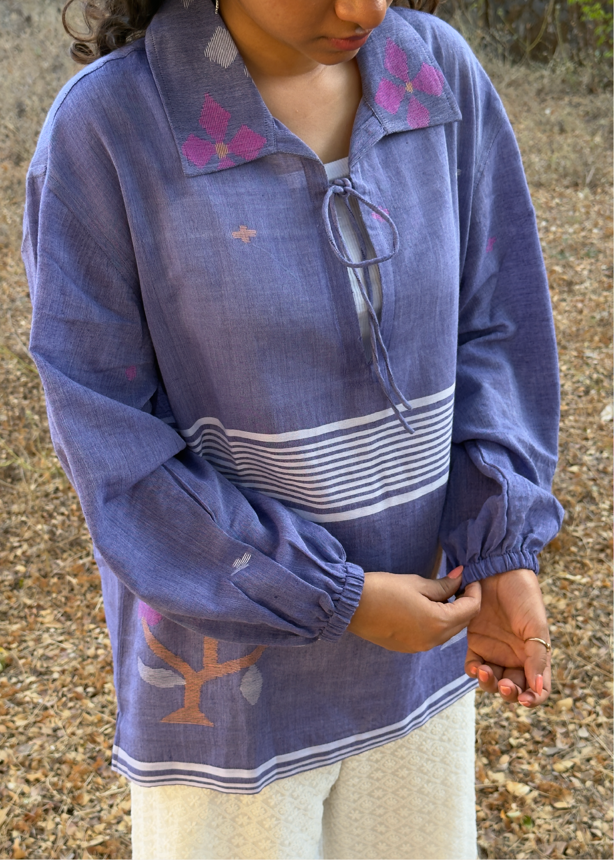 Zahra Jamdani Courtyard Shirt