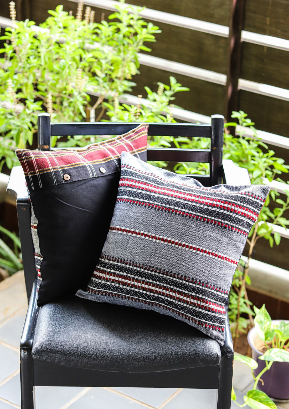 Handloom jacquard cushion cover in a 16x16 size, featuring intricate patterns and rich textures, perfect for adding a touch of elegance to your home decor.