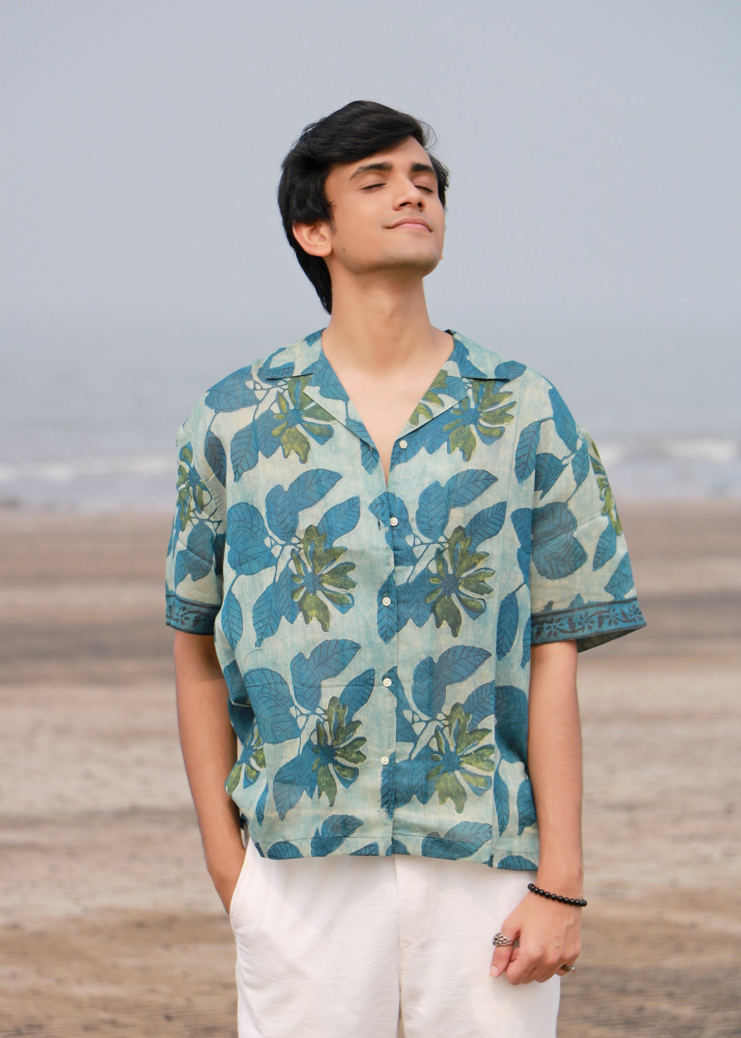 Mehar Ajrakh Silk Unisex Shirt