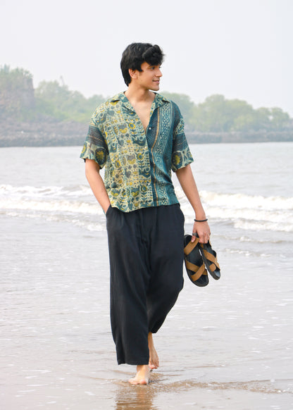 Sahel Ajrakh Silk Unisex Shirt