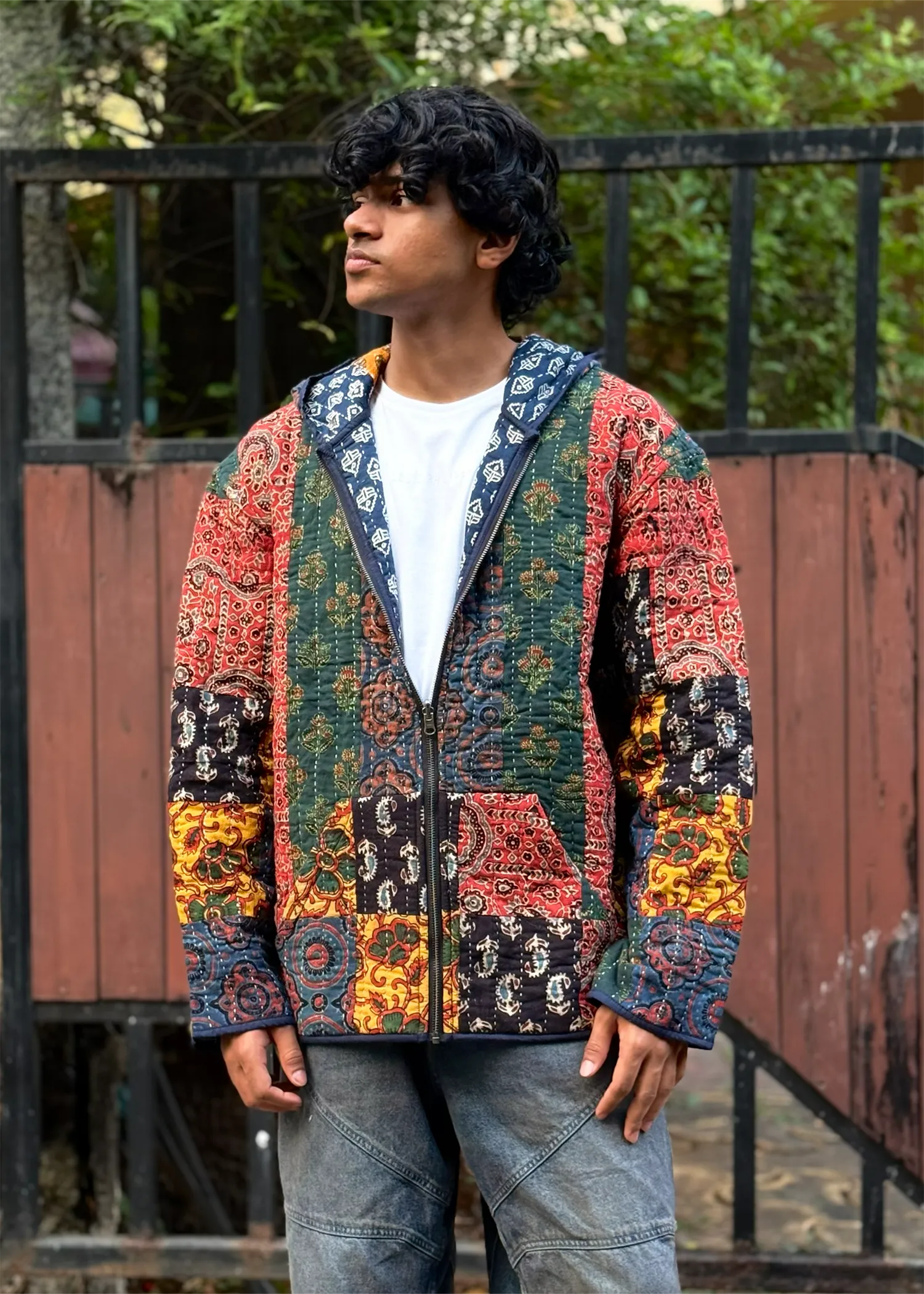 Vayu Reversible Hooded Jacket (Quilted)- 07