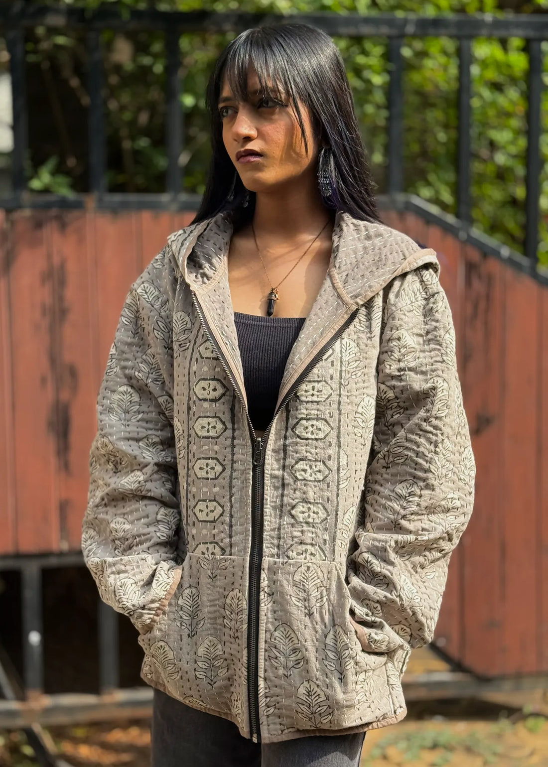 Vayu Reversible Hooded Jacket- 09