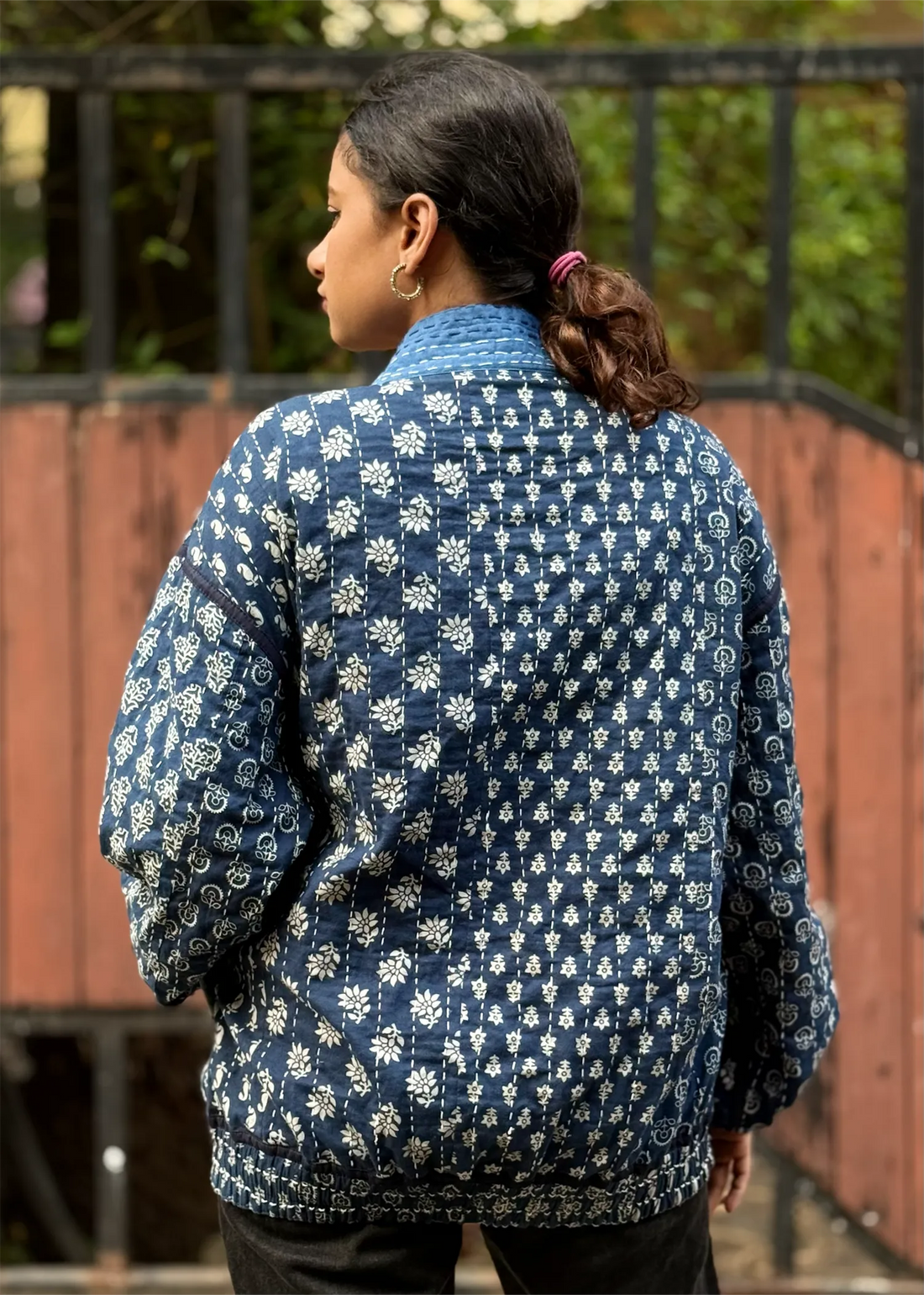 Sehar Reversible Kimono Bomber Jacket- 01