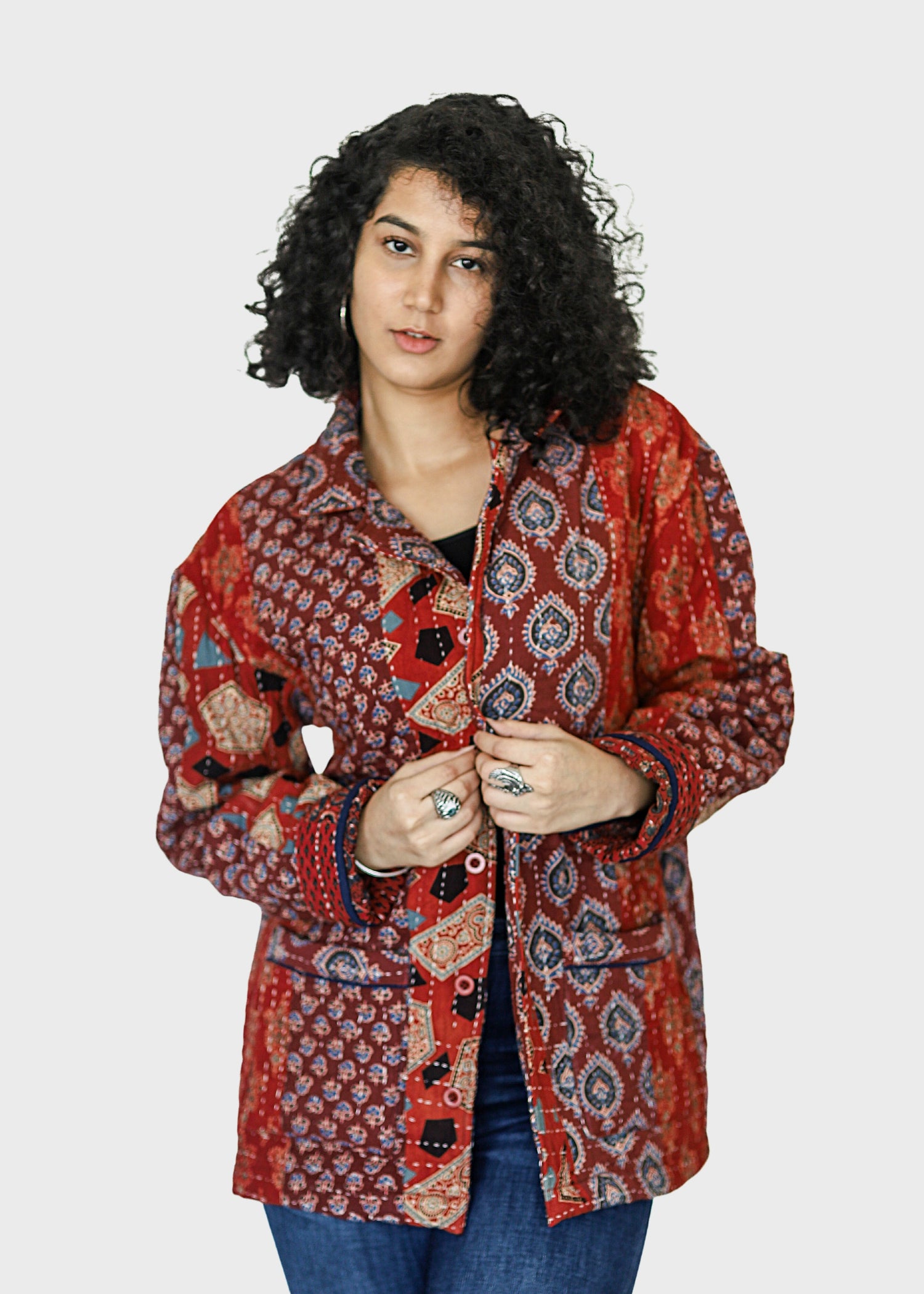 Alam Ajrakh Print Unisex Blazer