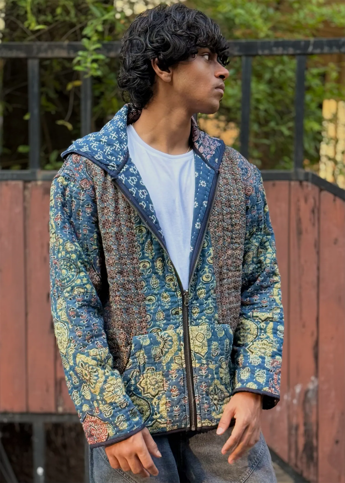 Vayu Reversible Hooded Jacket (Quilted)- 06