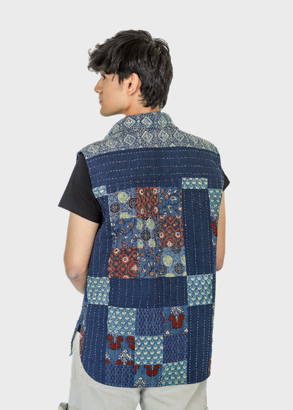 Qala Reversible Sleeveless Jacket (Quilted)- 02