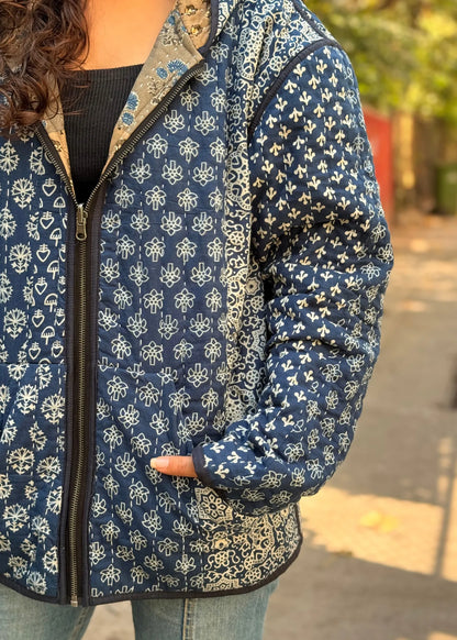 Vayu Reversible Hooded Jacket (Quilted)- 12