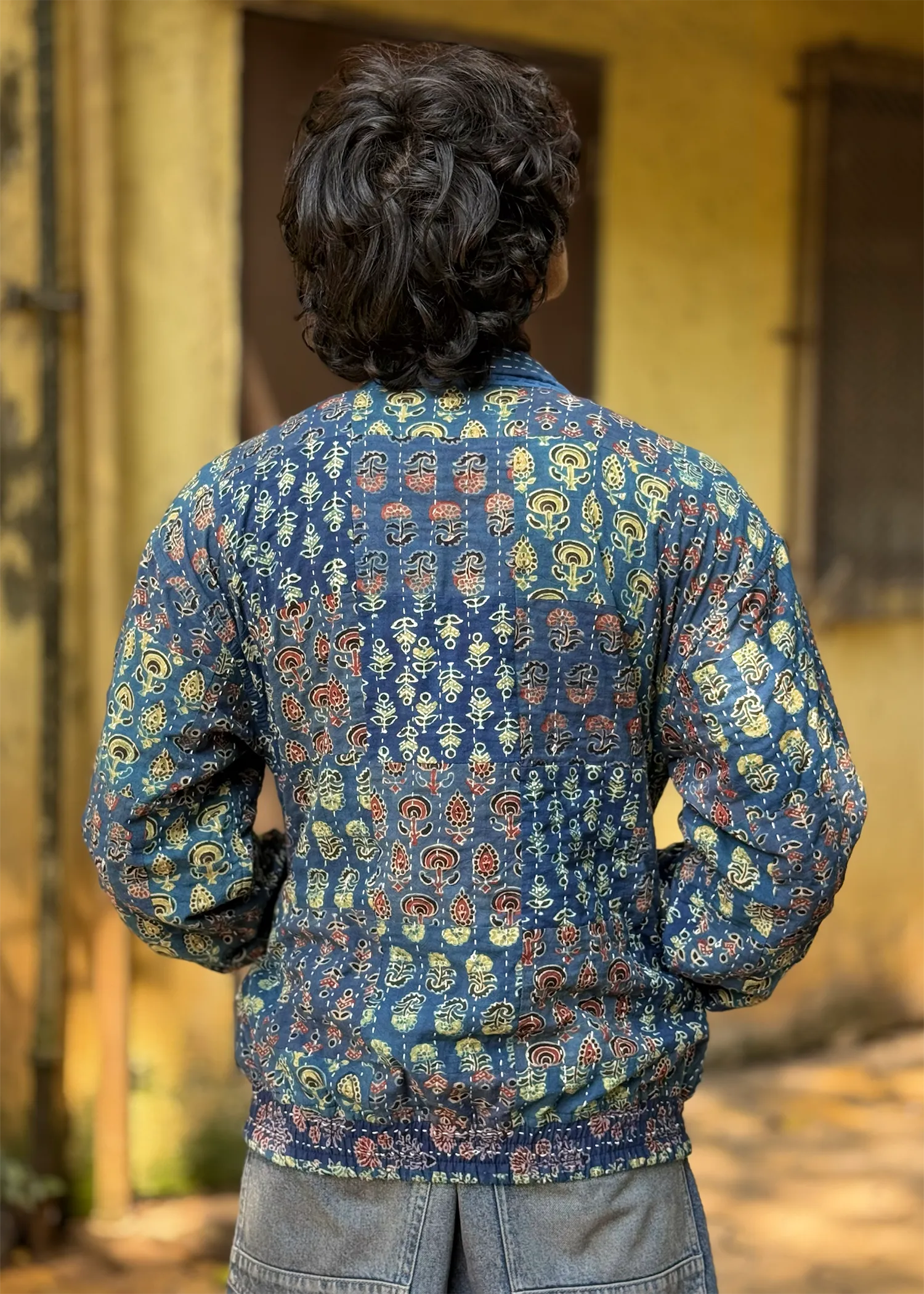 Sehar Reversible Kimono Bomber Jacket- 01