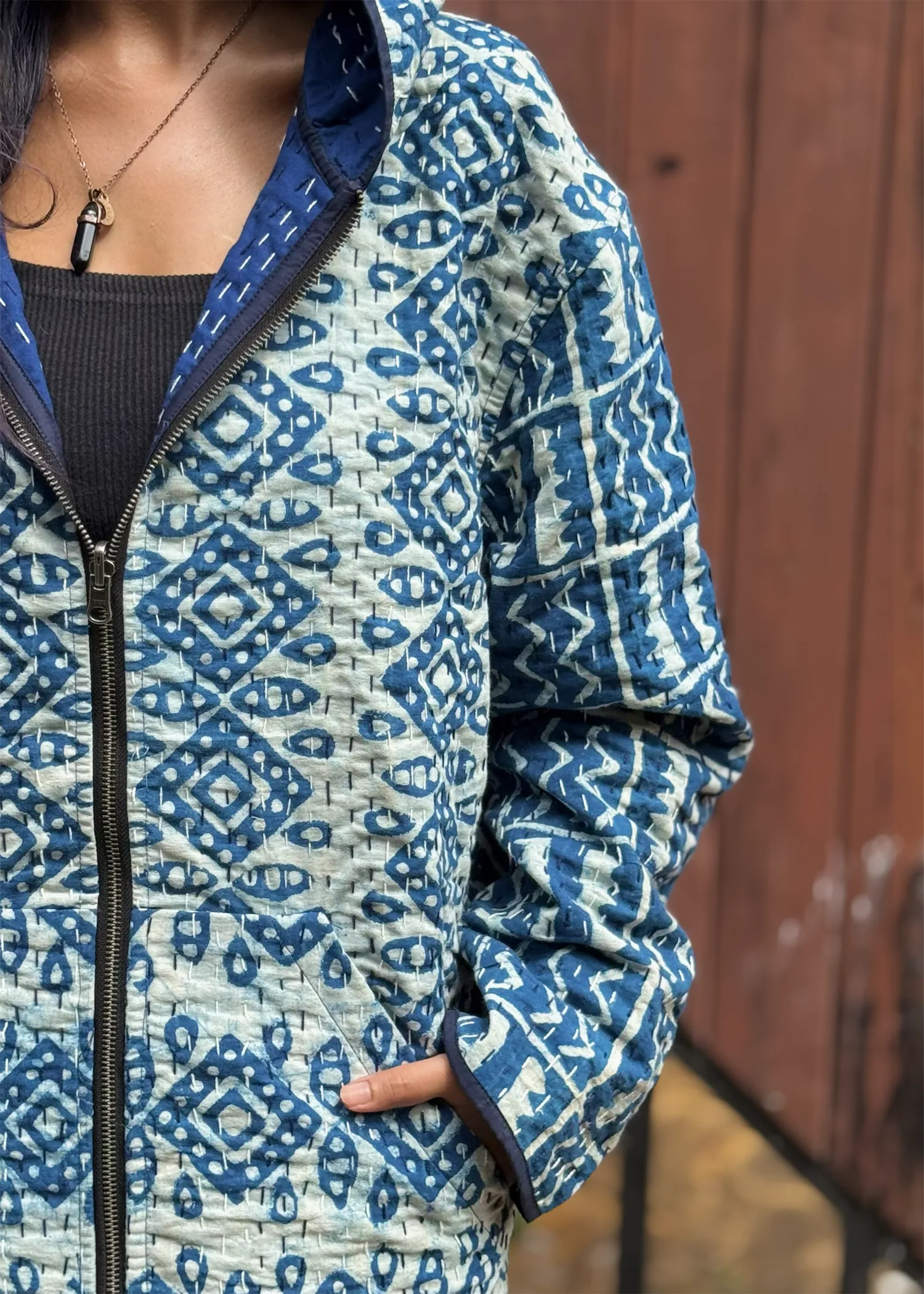 Vayu Reversible Hooded Jacket- 08