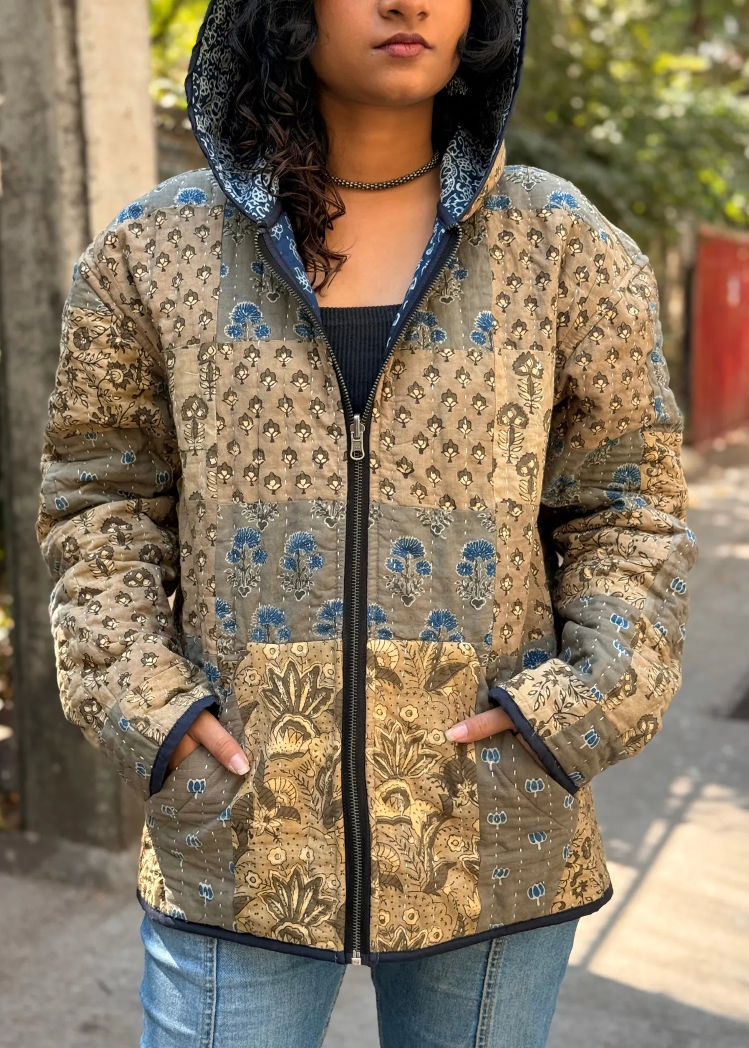 Vayu Reversible Hooded Jacket (Quilted)- 12