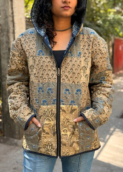 Vayu Reversible Hooded Jacket (Quilted)- 12
