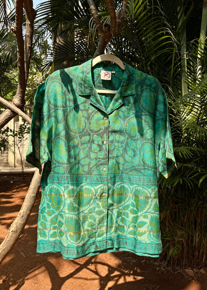 Maaseh Ajrakh Chanderi Silk Shirt