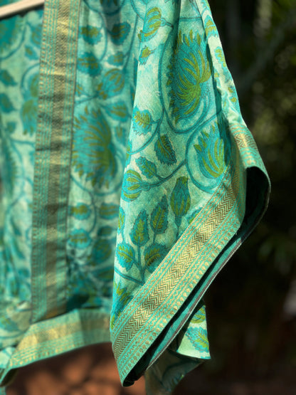 Ziya Ajrakh Silk Shrug