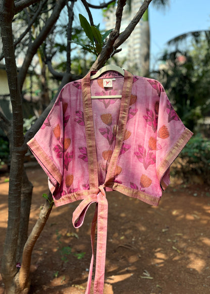 Rihla Ajrakh Silk Shrug