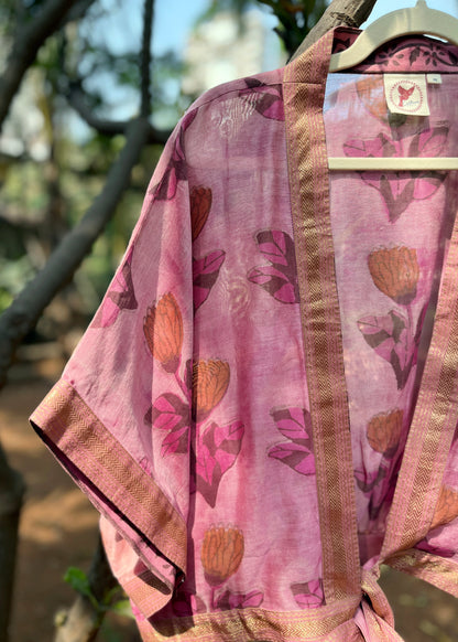 Rihla Ajrakh Silk Shrug