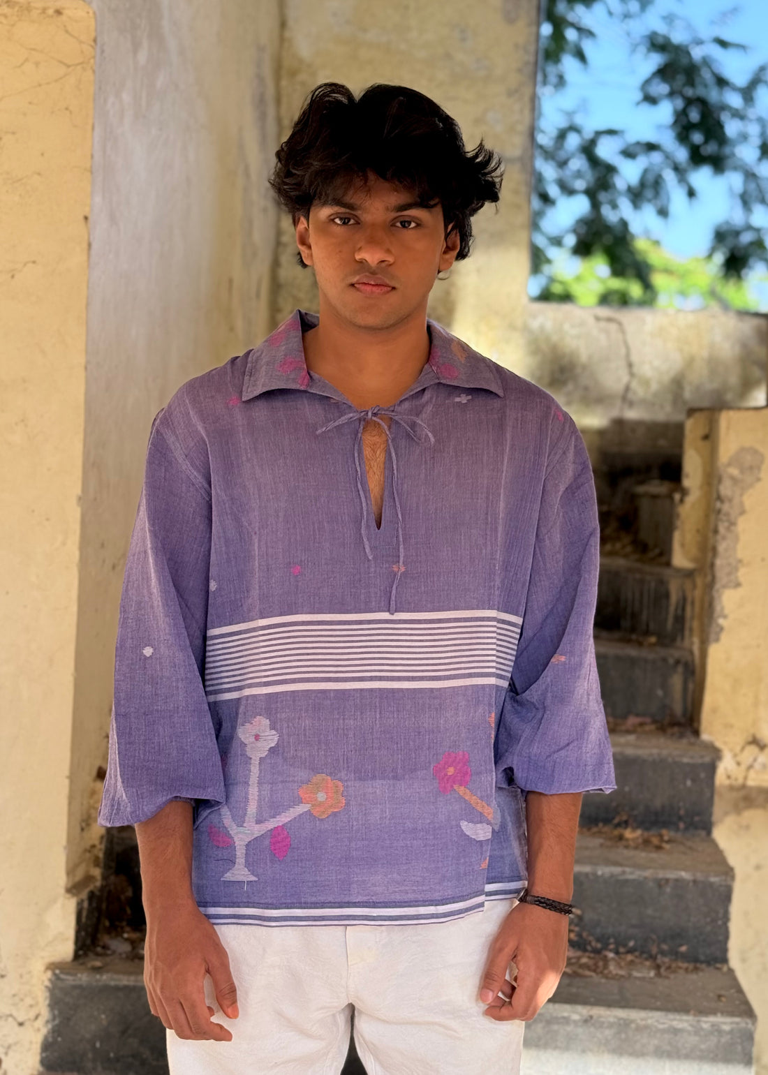 Zahra Jamdani Courtyard Shirt