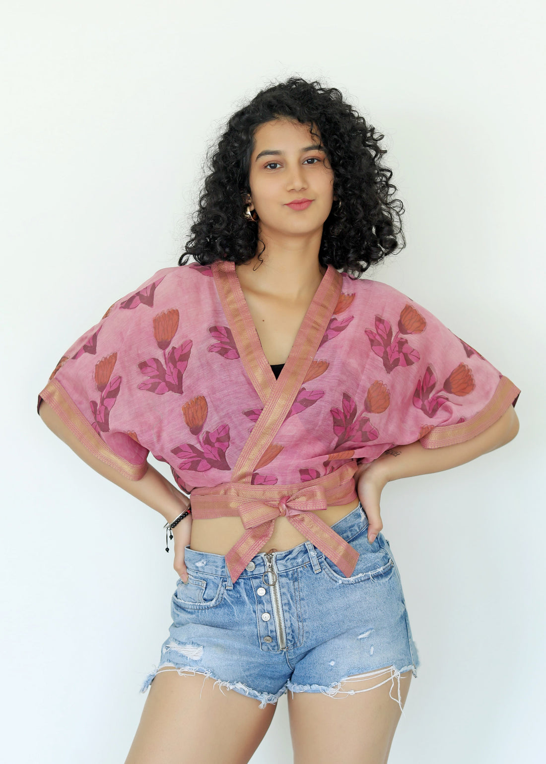 Rihla Ajrakh Silk Shrug