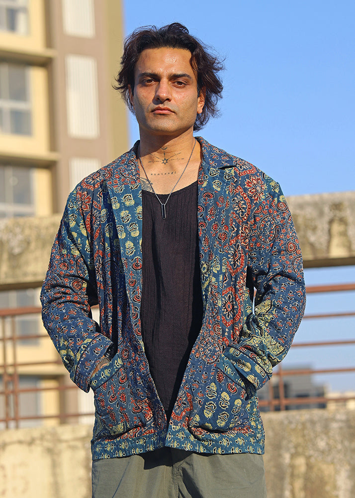 Rang Ajrakh Print Unisex Blazer