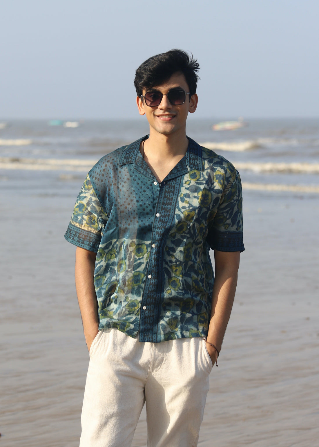 Safar Ajrakh Chanderi Silk Shirt