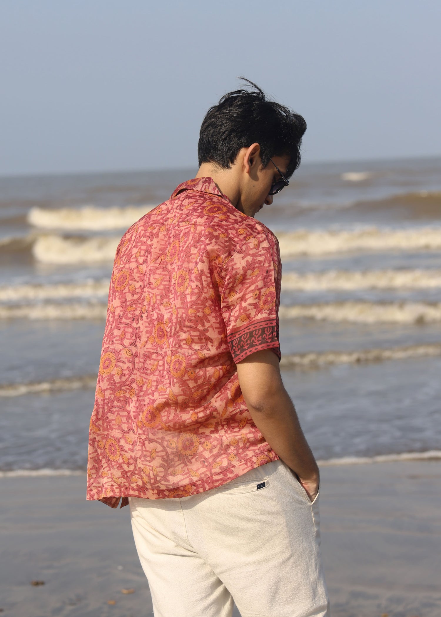 Noor Ajrakh Print Silk Unisex Shirt