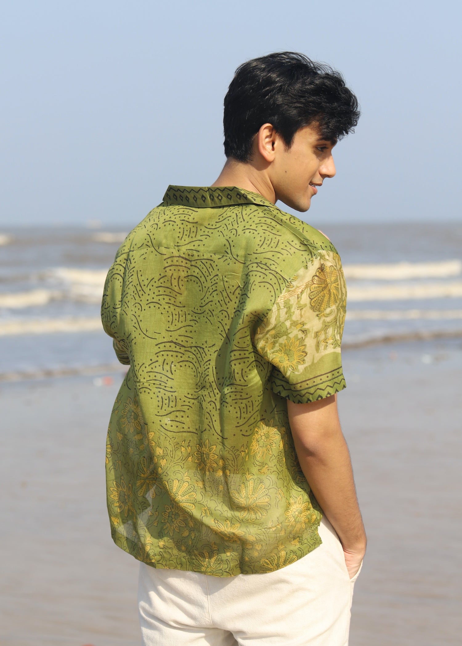 Sehr Ajrakh Chanderi Silk Shirt