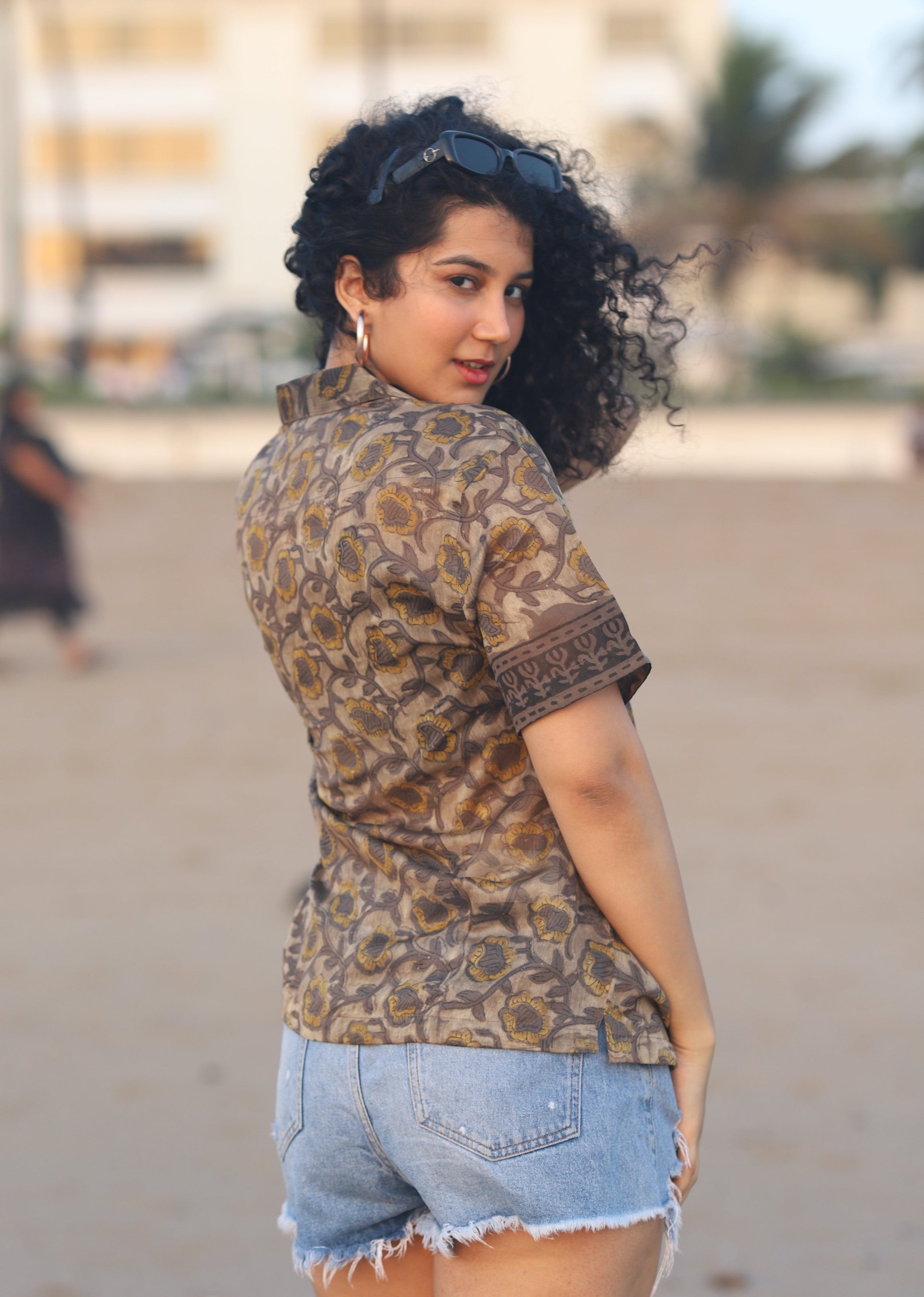 Mahi Ajrakh Chanderi Silk Shirt