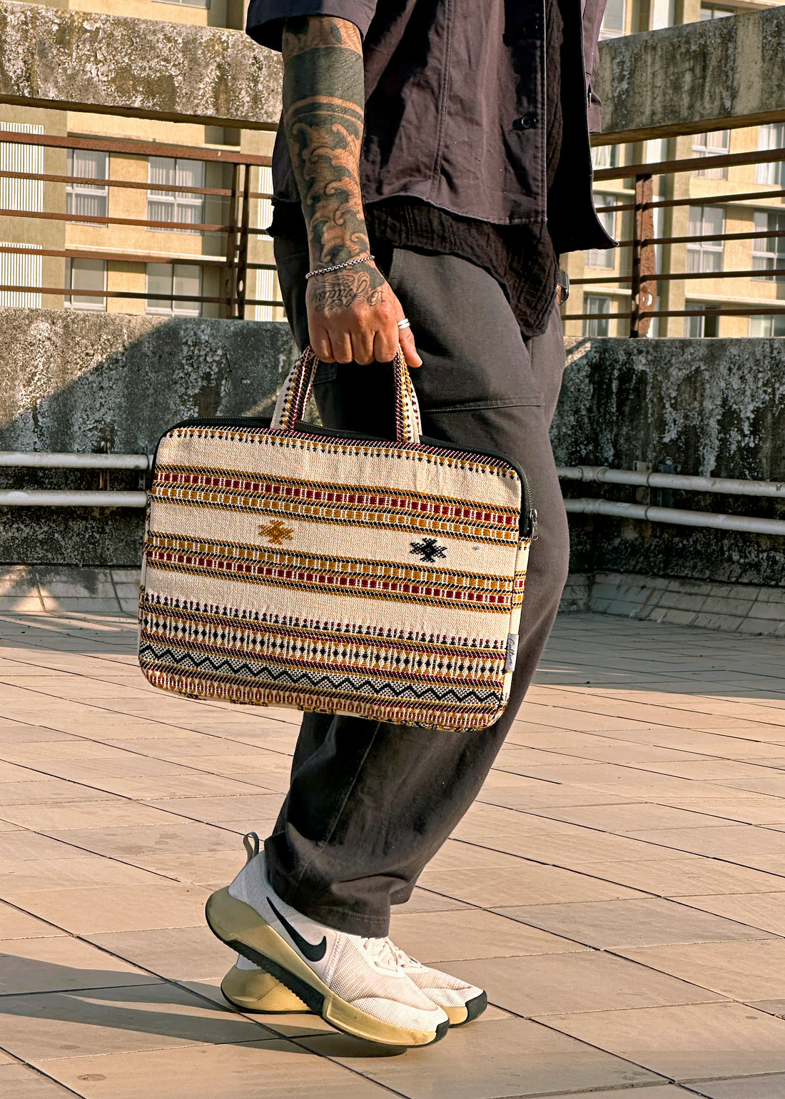 KORA - Handloom Jacquard Laptop Bag