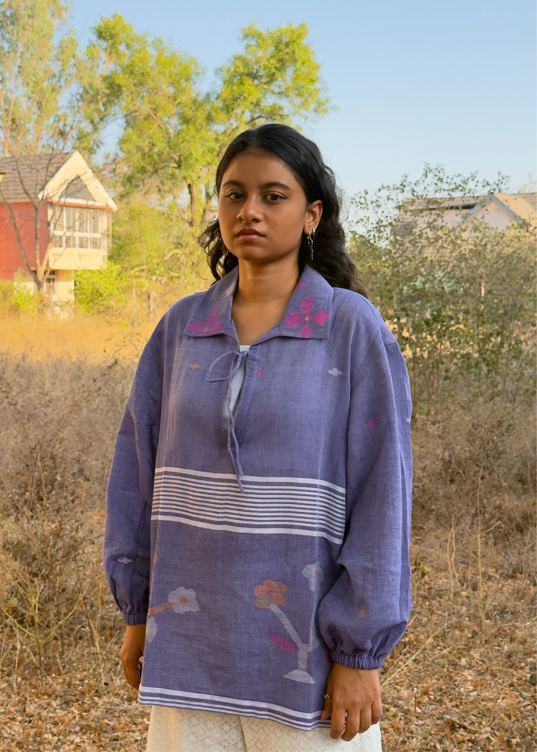 Zahra Jamdani Courtyard Shirt