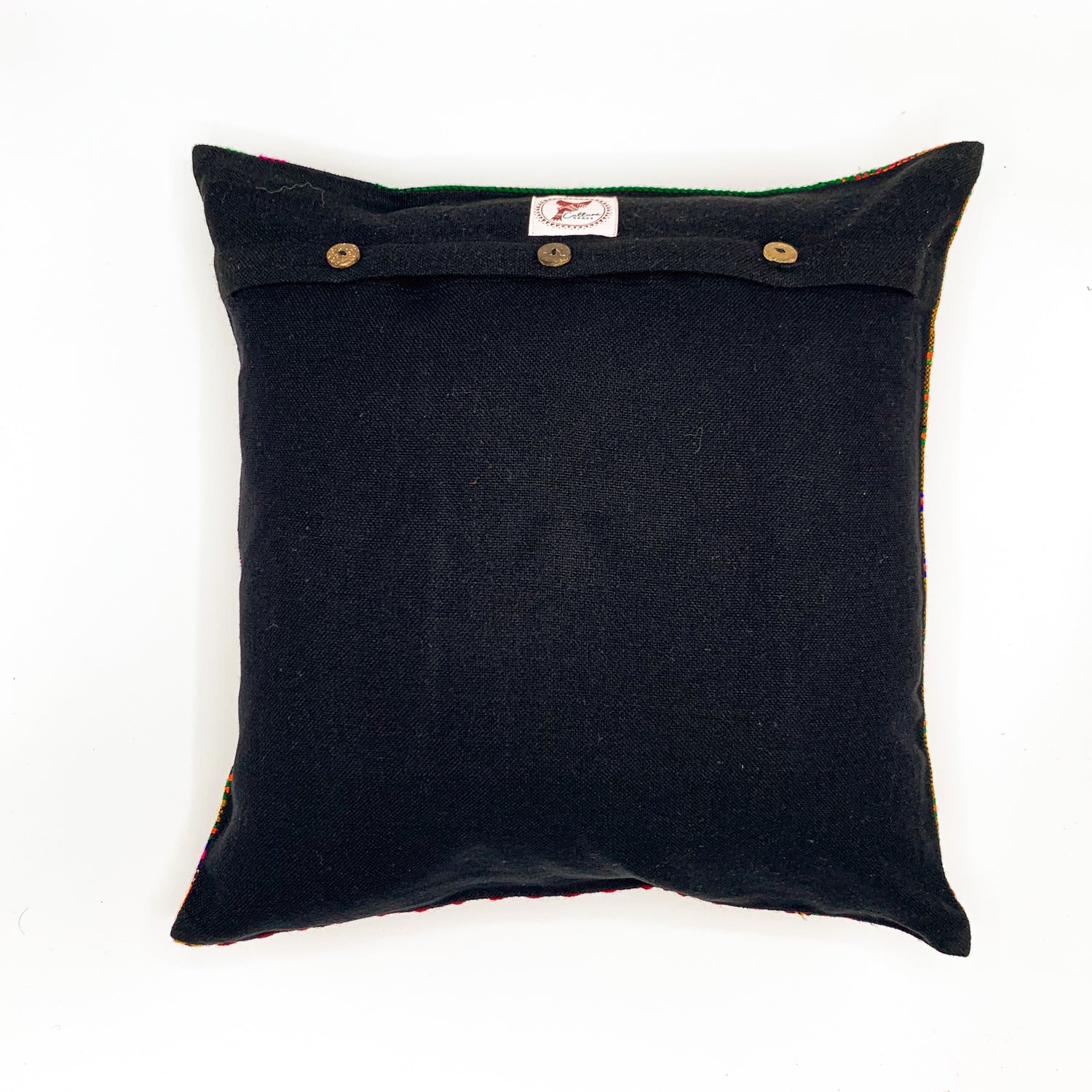 &quot;Handloom Jacquard Cushion Cover (16x16) featuring intricate patterns and rich textures, showcasing traditional craftsmanship in a stylish design.&quot;