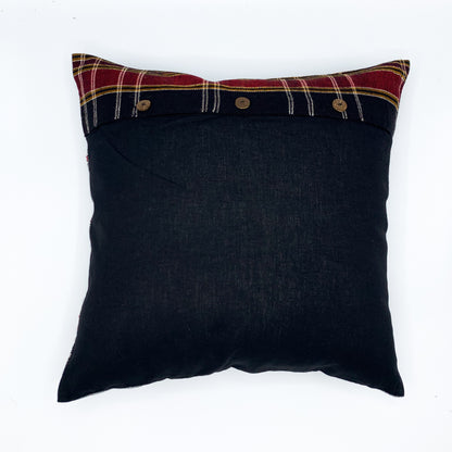 Handloom jacquard cushion cover in a 16x16 size, featuring intricate patterns and rich textures, perfect for adding a touch of elegance to your home decor.